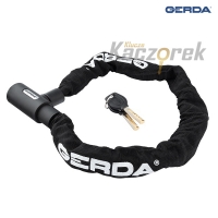 Zabezpieczenie rowerowe Gerda 532 - zapięcie rowerowe łańcuch CONTRA 900/6V - czarne